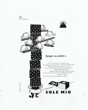 publicité Advertising 0921 1951 la couverture Sole Mio