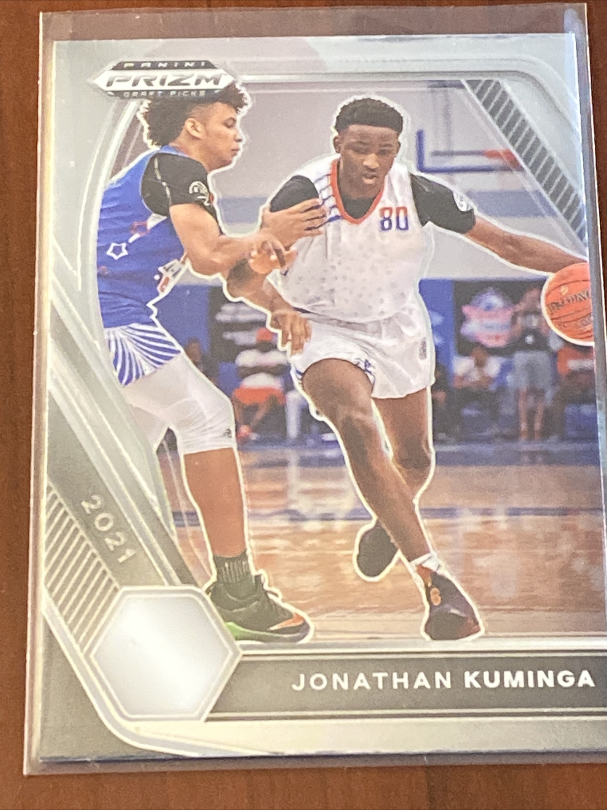 2021-22 Panini Prizm Silver Draft Picks Jonathan Kuminga Rookie RC #5 Warriors