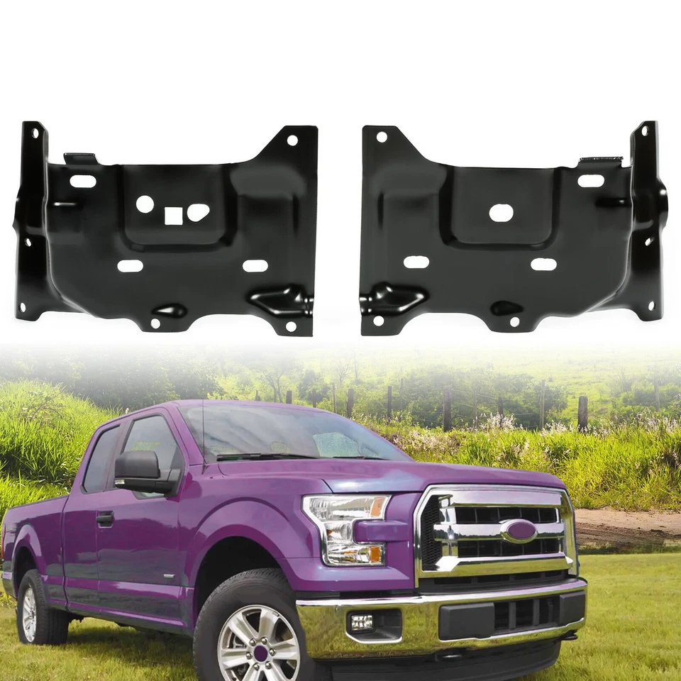 Juego de 2 soportes de parachoques delanteros del lado del conductor y del pasajero para Ford F-150 2015-2017 Foto 2 de 4