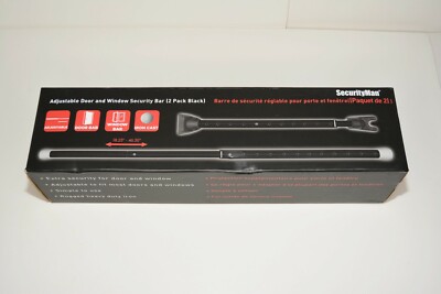 SECURITYMAN 2-In-1 Heavy Duty Door Security Bar Door WIndows Patio (2 Pack)  NIB