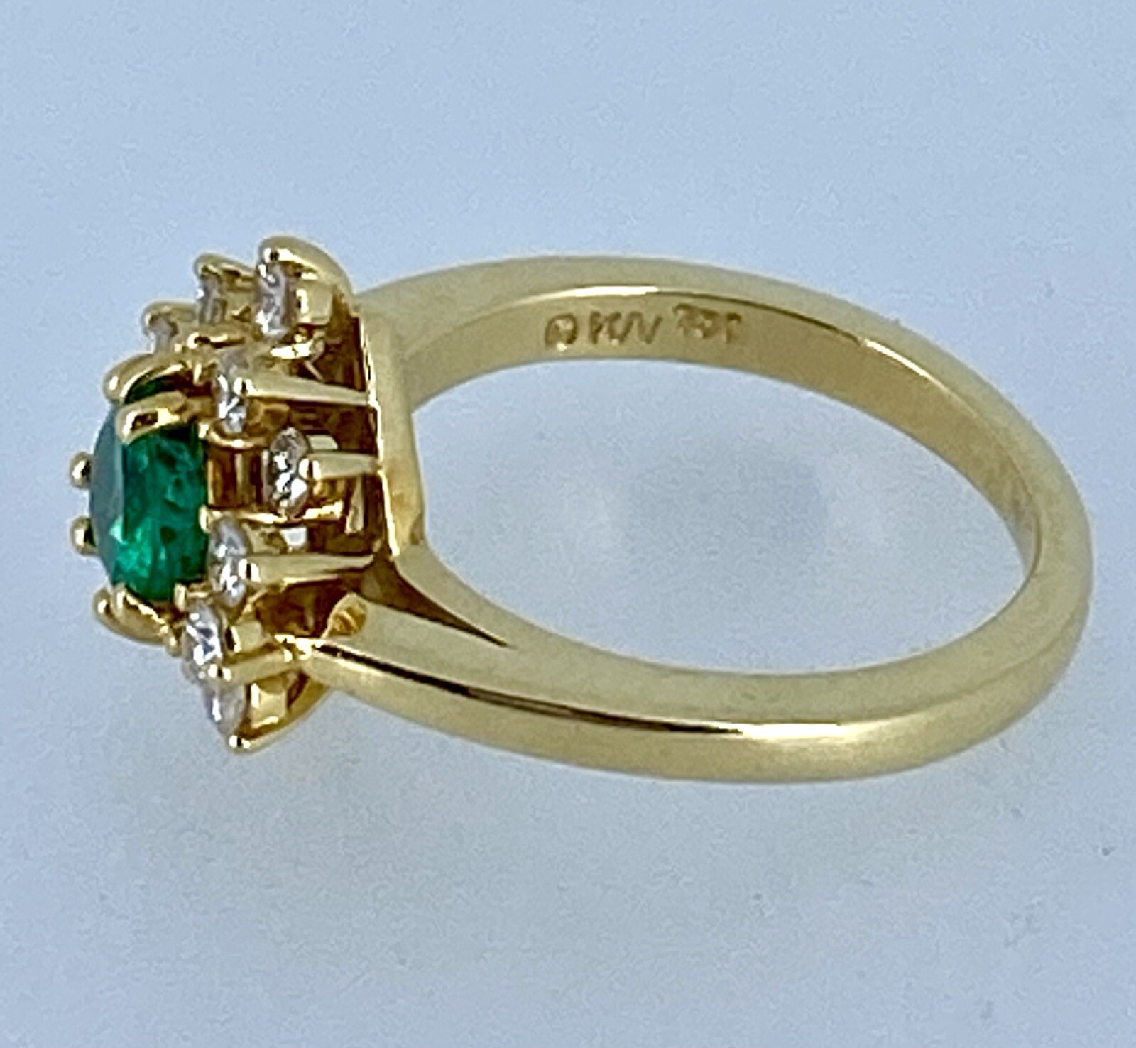 Kurt Wayne 18K Yellow Gold Heart Shaped Emerald a… - image 5