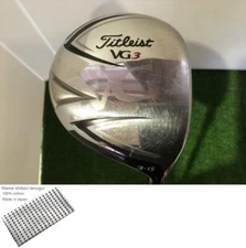 TITLEIST VG3 2012 3w 15 Degree Stiff Flex Fairway Wood FW Tour AD BB-6 Excellent