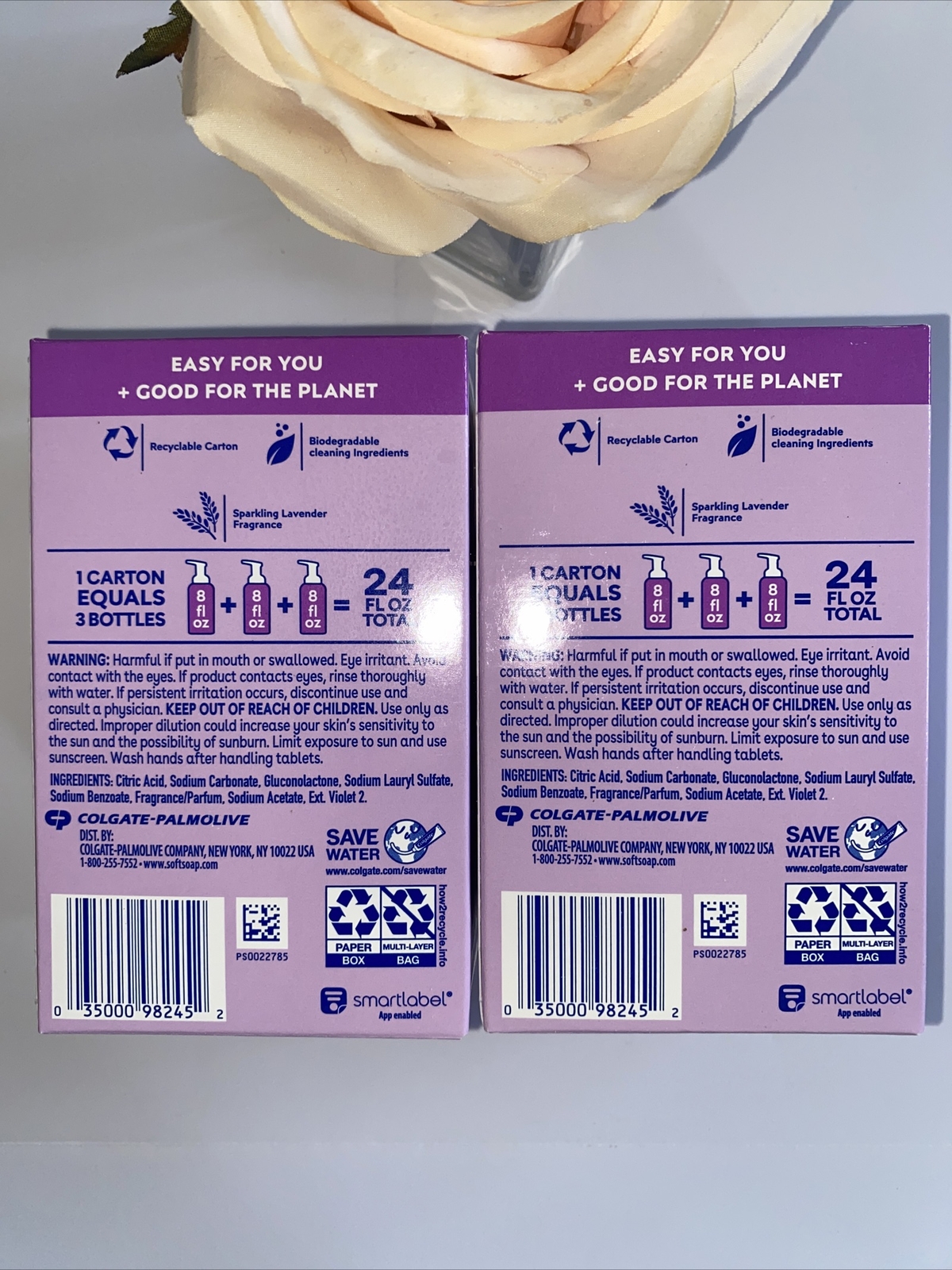 2X Softsoap Foaming Hand Soap Refill Tablets, Sparkling Lavender, 6 In