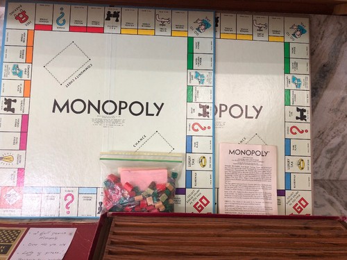 Vintage 1964 Monopoly Game Red Box Large Tray W 2 game boards-RARE-SHIPS N 24HRS - Picture 4 of 12
