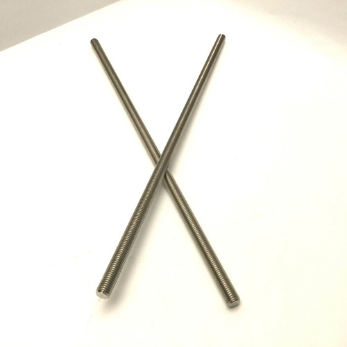 Lot Of 2 Metric Super-Corrosion-Resistant 316 Stainless Steel Threaded Rods 