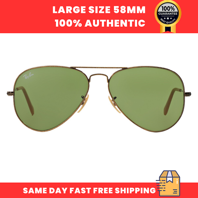 Unisex Ray-Ban Sunglasses Green Gold One Size Ray-Ban RB3717 XL (57 - 18) with Green lenses and Gold frame  main image 3