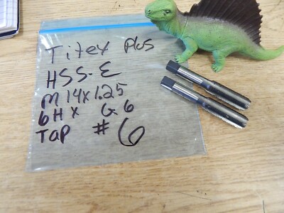 Titex Plus HSS-E M14x1.25 6HX G6 Taps, Lot of 2 ''6'' *FREE SHIPPING*