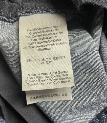 Donna Karen New York Woman’s Dress Denim Like Pants Size 0 Cotton Blend Blue - Picture 4 of 7
