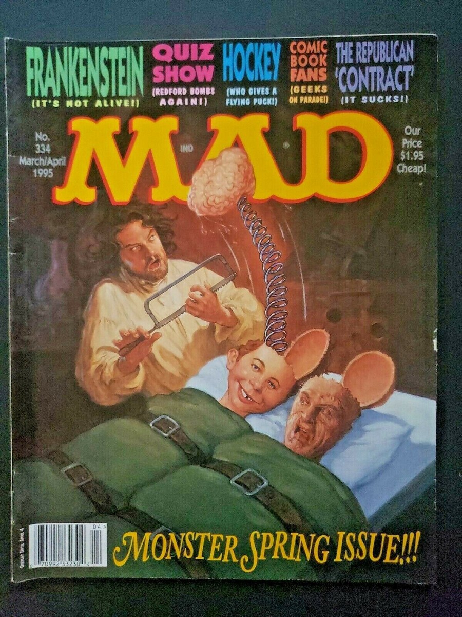 1995 MAD Magazine No. 334 March / April Monster Spring Issue