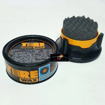 NEW SOFT99 Tire Black Wax Tyre Clean Protection Shine + Applicator Sponge