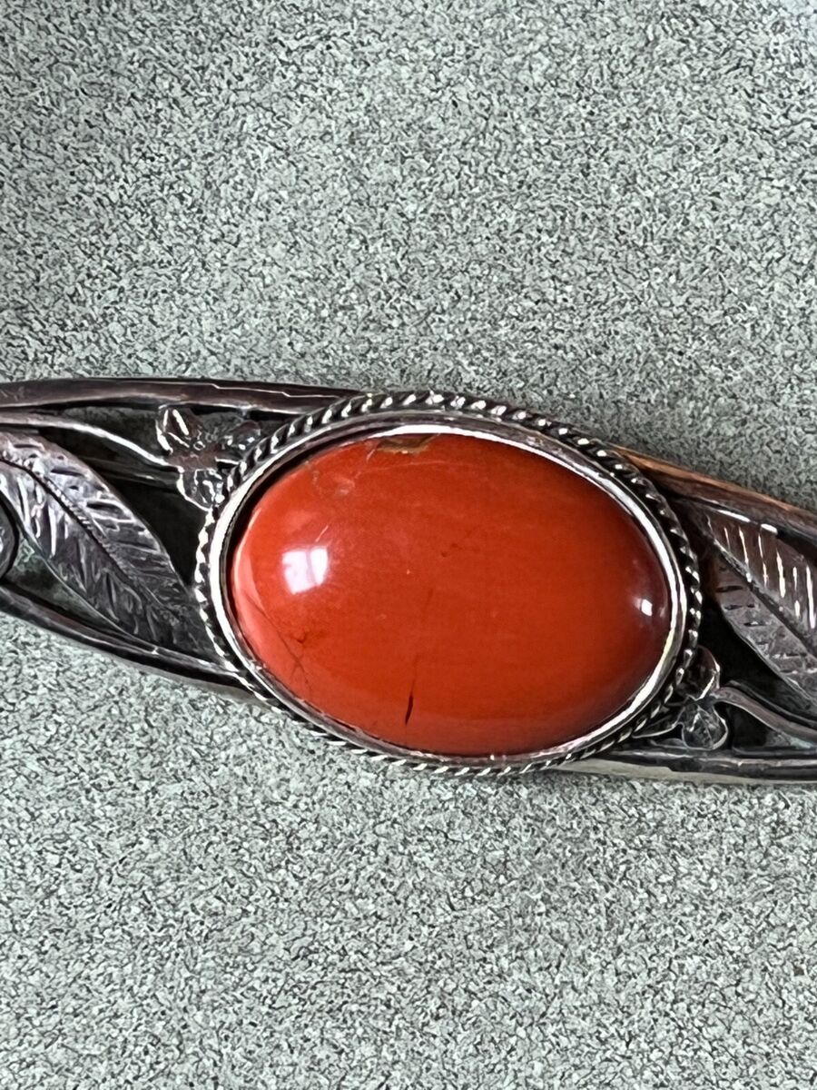 Fabulous Pink Coral Vintage Native American Navajo Sterling Silver Tubule Necklace Old Fabulous Pink Coral Vintage Native American Navajo Sterling Silver Tubule Necklace Old