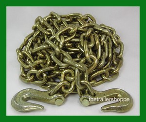 5/16 X 20' Transport Chain Grade 70 Tie Down Binder Tow with 2 Hooks 5/16 X 20' Transport Chain Grade 70 Tie Down Binder Tow with 2 Hooks