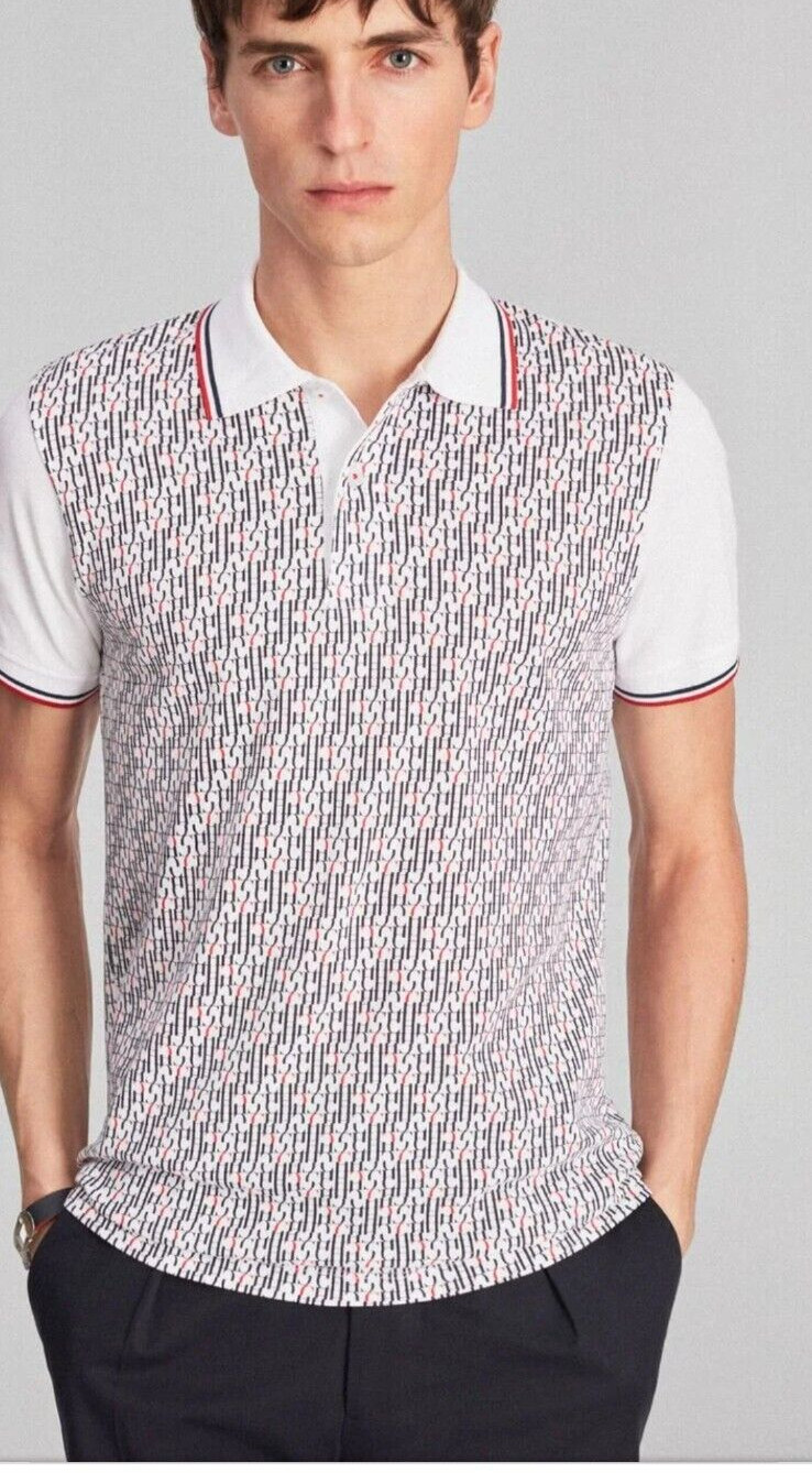 DESCUENTO Hombre Carolina Herrera Mangas Cortas Polo - Calce Ajustado - Talla...