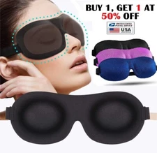 3D Eye Mask Sleep Blindfold Sleeping Soft Padded Shade Rest Relax Mask Cover US