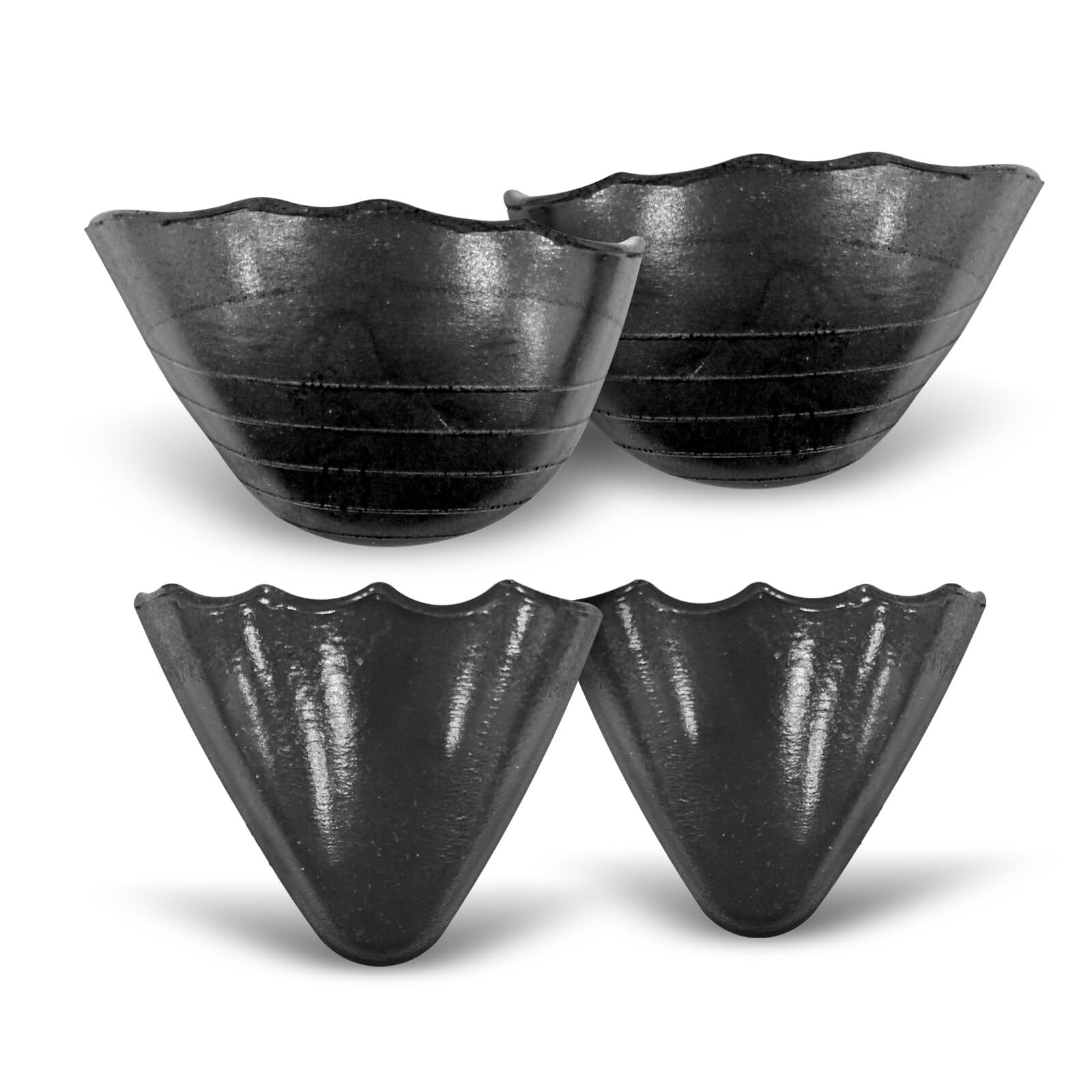 Elfzone Soft Gel Shoe Inserts for Women - 2 Pairs - Black Heel Cushions-image
