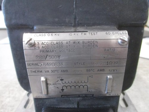 Westinghouse PXA-10 Trasformatore di potenziale 592A781G02