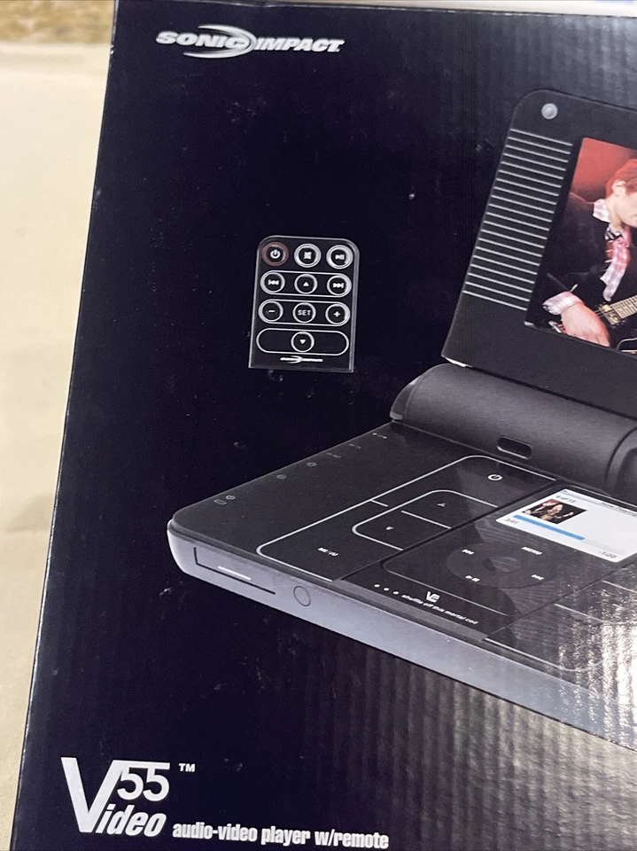 Sonic Impact Tech V55 Audio Video Player 30-PIN 5th Gen iPod 7" Screen NEW Black - Image 2 of 4