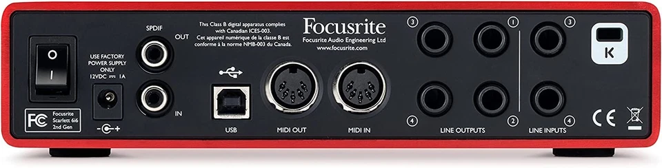 Scarlett Focusrite 6i6 2nda Generazione - Immagine 3 di 4