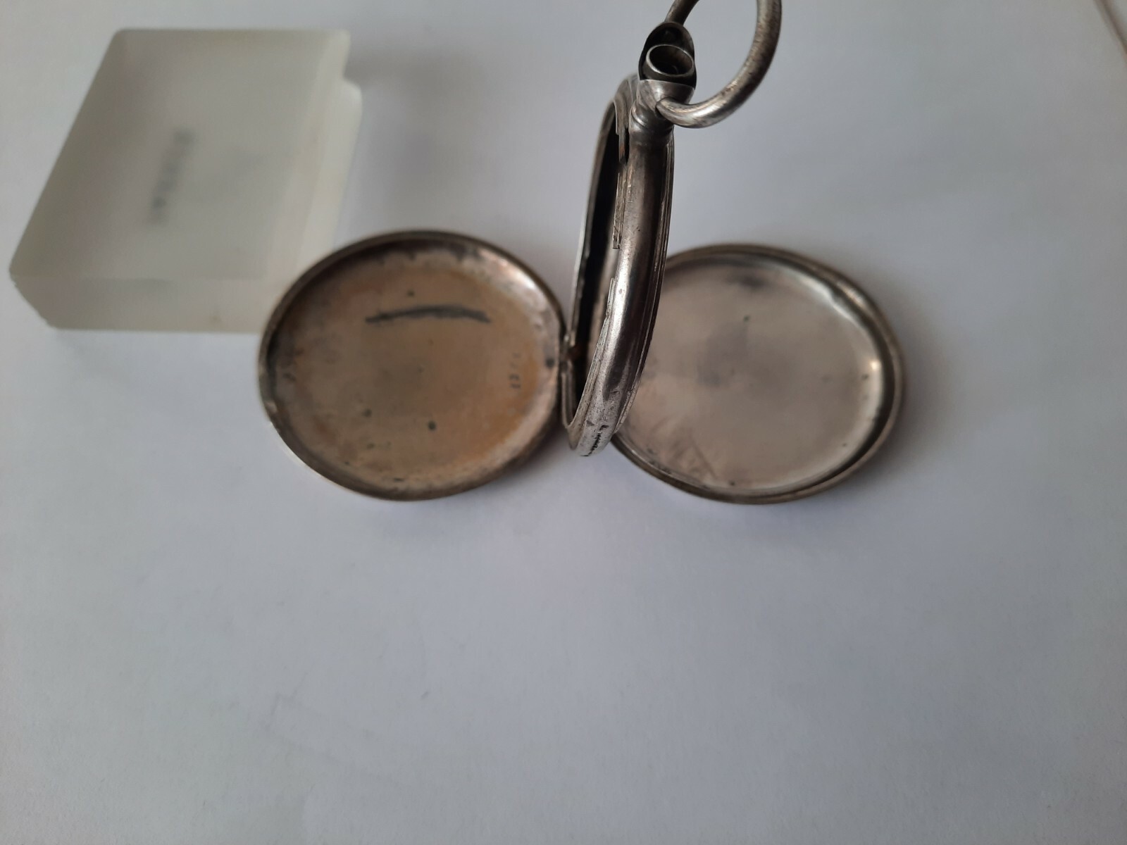 French Hull Hunter Solid Silver Pocket Watch Case… - image 9