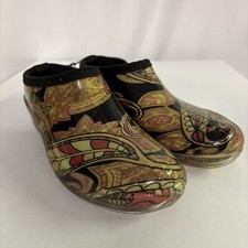 Women's Size 11 Multi Colored GeoMetric Waterproof Garden Comfort Clogs Shoes