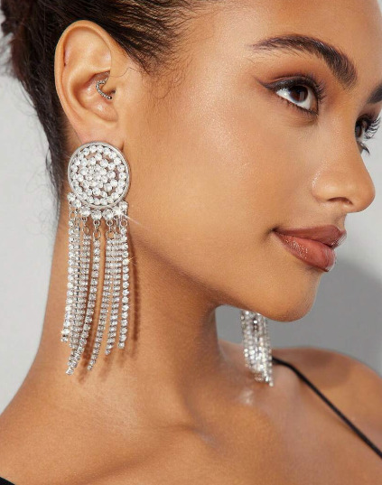 Topaz Crystal Drop Statement Earrings Prom Earrings | Prom Drop Earrings |  hhfi.in