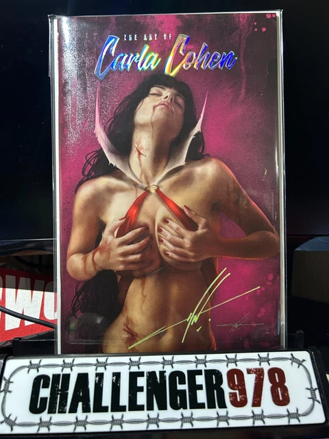 ART OF CARLA COHEN Embossed Edition SIGNED FOIL ltd 200 w/ COA - VAMPIRELLA