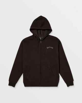 Volcom Roundabout full Zip Fleece Mens Hoodie - Stealth L NWT $70
