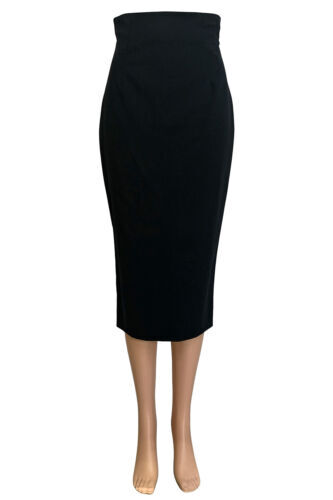 Jupe En Cuir Premium Giambattista Valli Pour H&M - Taille 6, Noire, Mini - Neuf Avec étiquettes