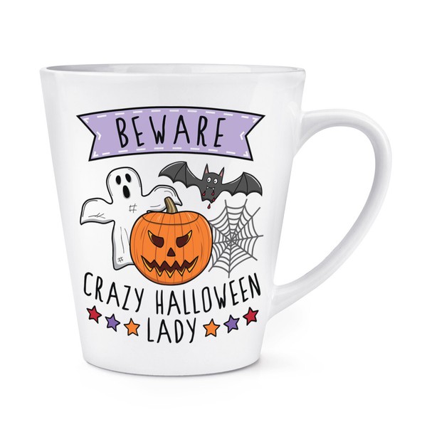 Beware VerrüCkte Halloween Damen 341Ml Latte Becher Tasse Mutter Tag Freundin-image
