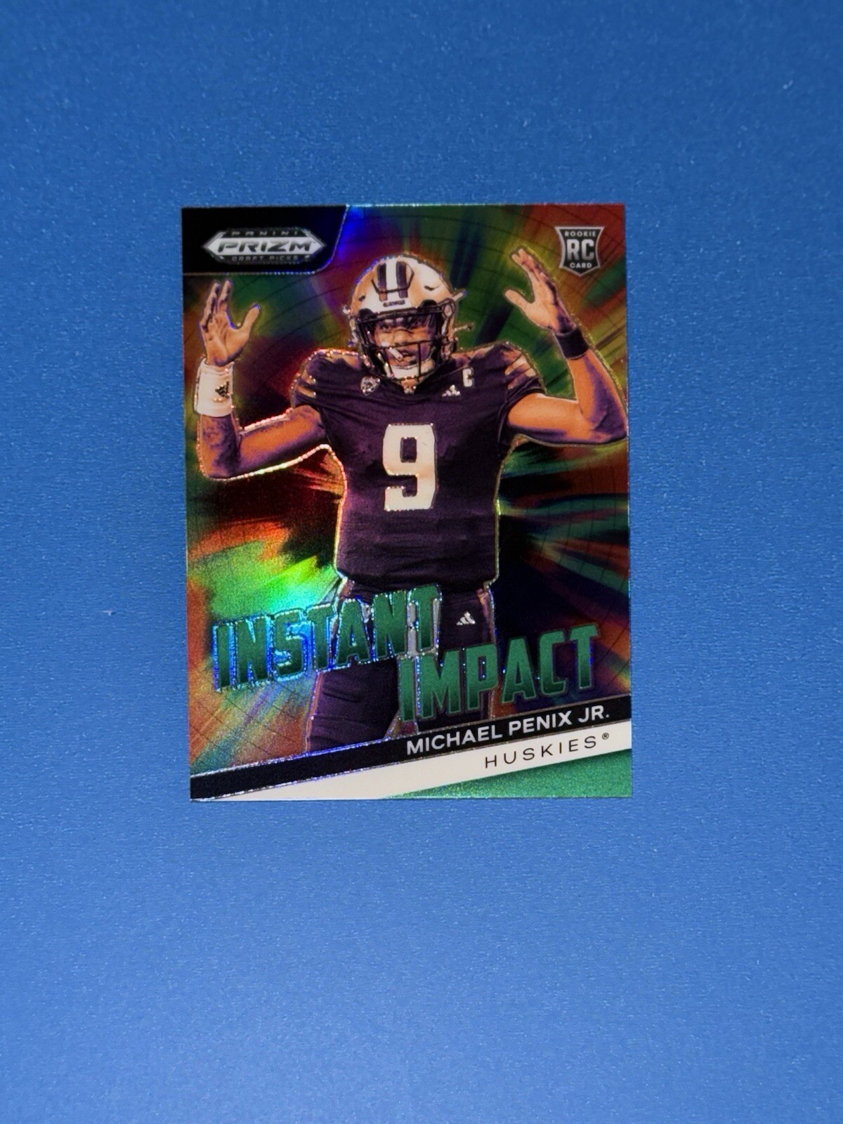 2024 Panini Prizm Draft Picks Instant Impact Green Prizm Michael Penix Jr. RC