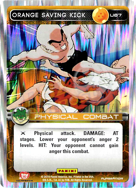 DBZ Dragon Ball Z TCG Panini Heroes & Villains U87 Orange Saving