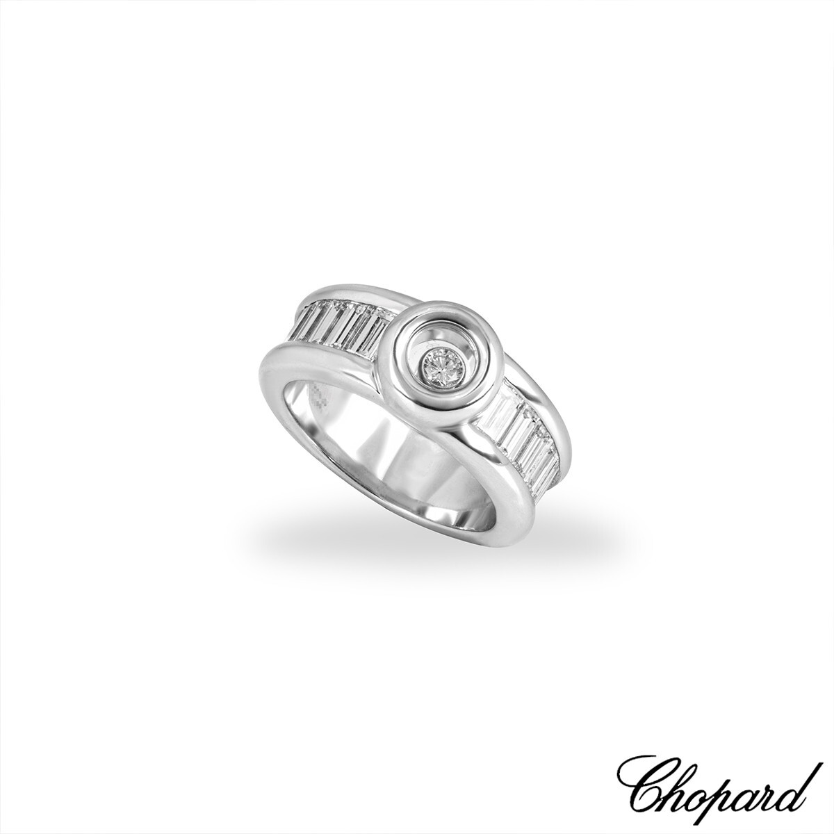 Chopard White Gold Happy Diamonds Ring 82/2211-1111 RRP: £17,400