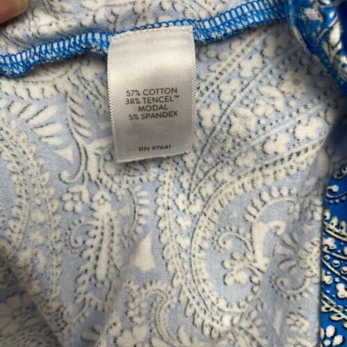 J Jill Love Women's Dress, Size XL, Blue, Floral Print, V-Neck, Coastal,Casual - Picture 7 of 11