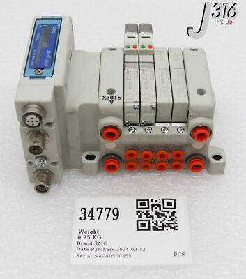 M 34779 SMC 4-SLOT PNEU MANF, 4060-00880 W/ SI UNIT EX260-SDN3