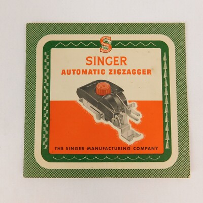 VTG 1955 Singer Automatic Zigzagger Manual No. 160985 160986 | eBay