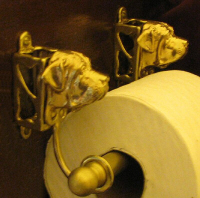 ENGLISH MASTIFF Bronze Toilet Paper Holder OR Paper Towel Holder!