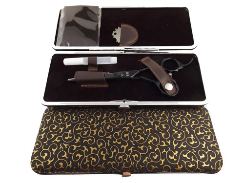 Hairdresser Hair Scissors Black Handle 6.0 Misaki with cloth, and case BB-201 - Picture 5 of 5