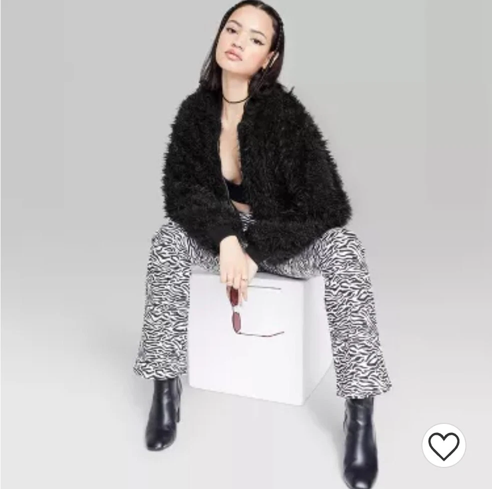 Wild fable faux fur clearance coat