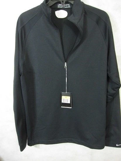 NWT Nike Golf NikeFit Therma Black Quarter Zip Wind Jacket Small
