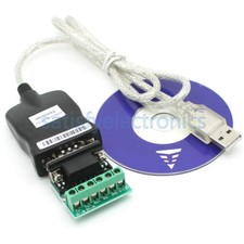 1PCS USB 2.0 To Interface RS-485 DB9 80mm Serial Converter Adapter Cord Cable
