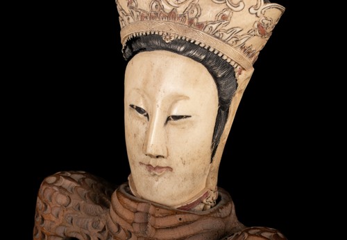 Vietnam / China 1. H. 20. Jh. Una cabeza y hombro - Busto un bodhisattva - Imagen 6 de 11