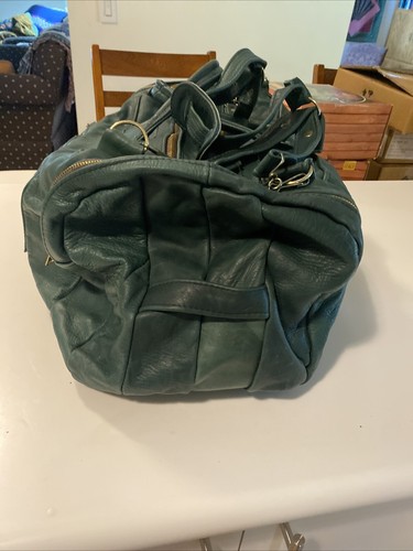 Bolso de Lona de Cuero GENUINO para Hombres Equipaje de Viaje Grande Gimnasio Eslinga Fin de Semana Bolso de Mano - Imagen 9 de 13