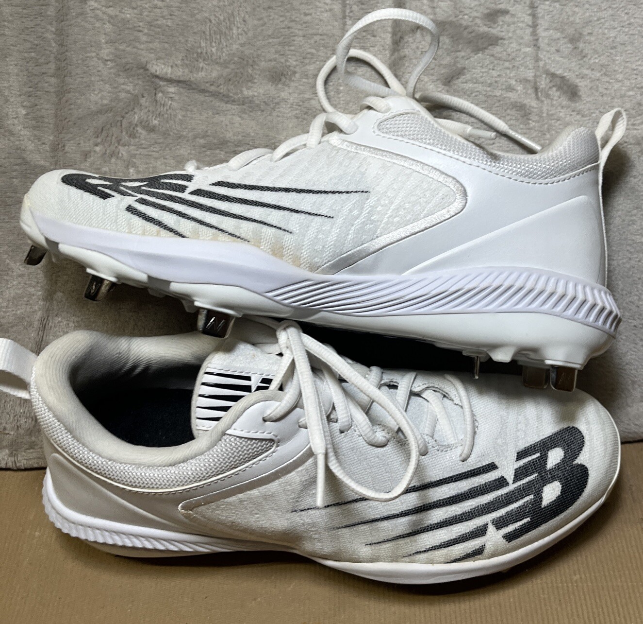 New Balance Men's FuelCell 4040 v6 Metal Cleats Size 8 White L4040TW6