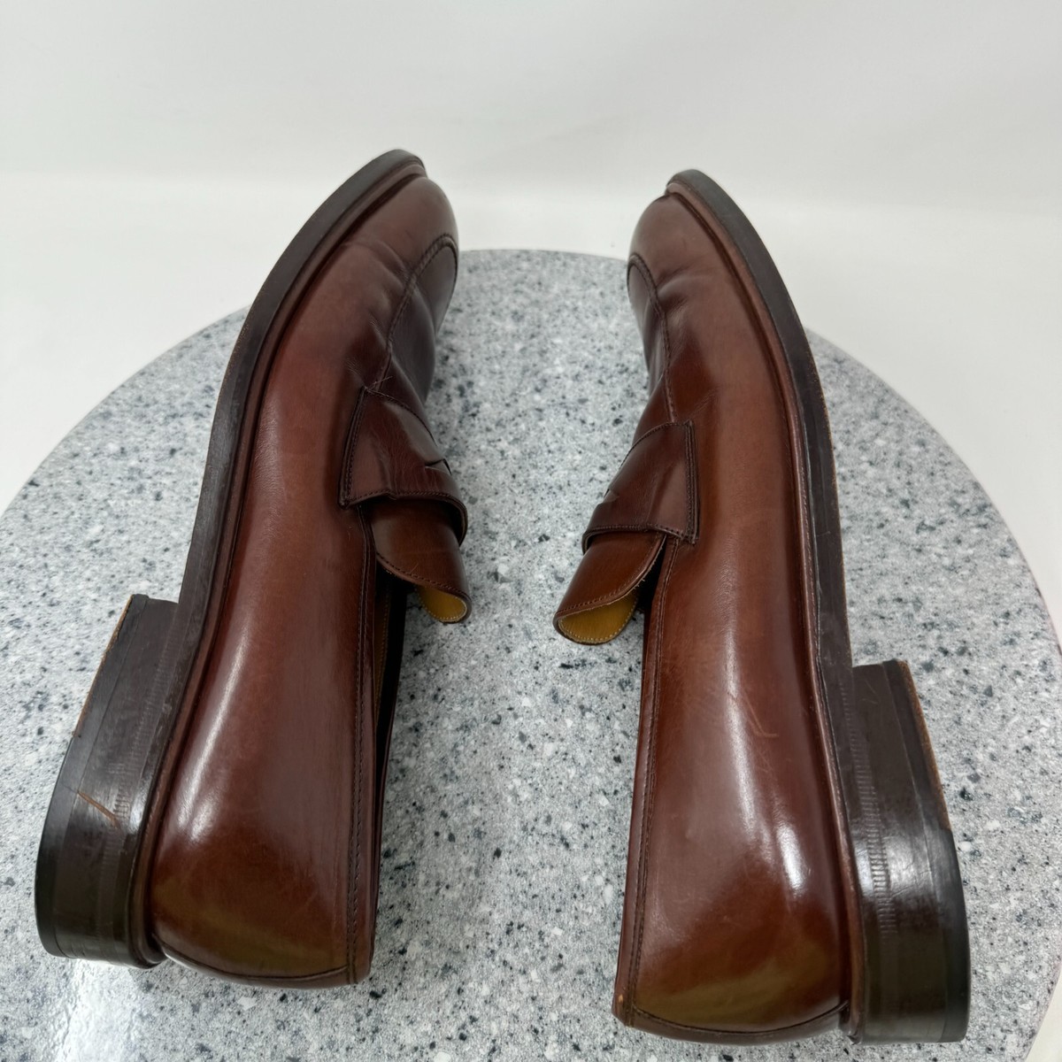 Mezlan Dress Shoes Mens 9 Brown Leather Slip On Parla Penny 