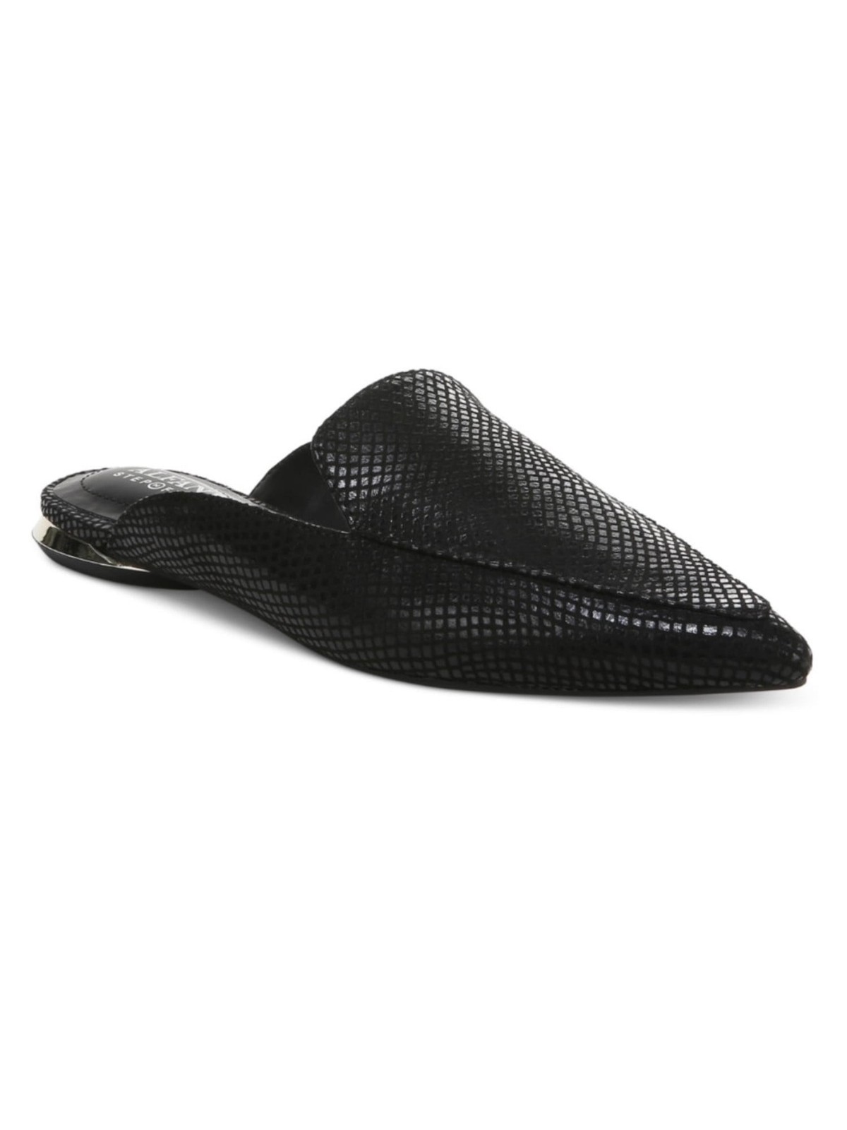 ALFANI Womens Black Patterned Cushioned Serrice Pointy Toe Slip On Mules 11 M 5790₽