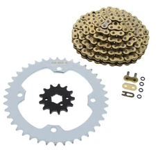 2008-2011 Yamaha YFM350 350 Raptor Gold O-Ring Chain & Silver Sprocket 13/40 98L