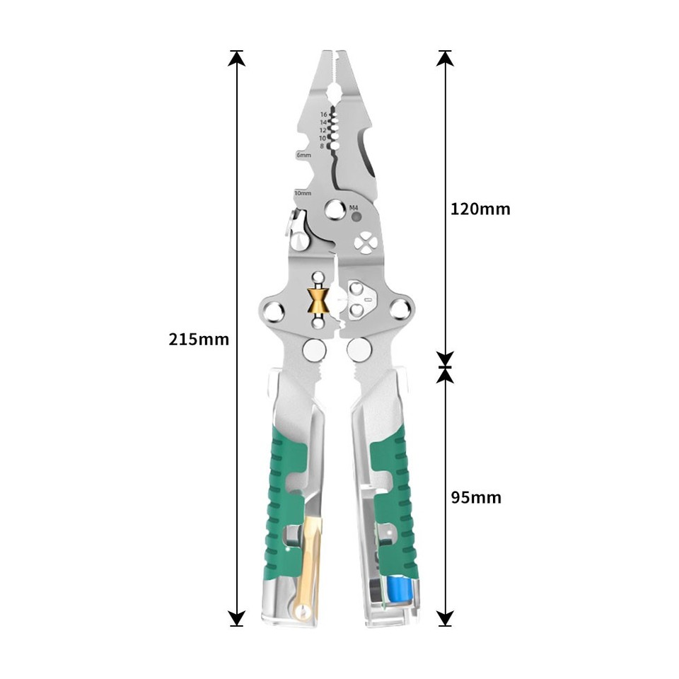 Pince Multi-fonctions Pliante - Dénude-fil, Tournevis Stylets - Outil De Poche Pour électricien