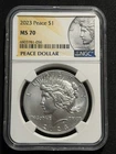 2023 $1 Peace Silver Dollar NGC MS70 Peace Label