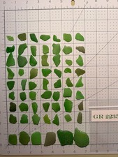 GR 2235 Christmas green hues Sea glass Genuine Surf-Tumbled mosaics  crafts