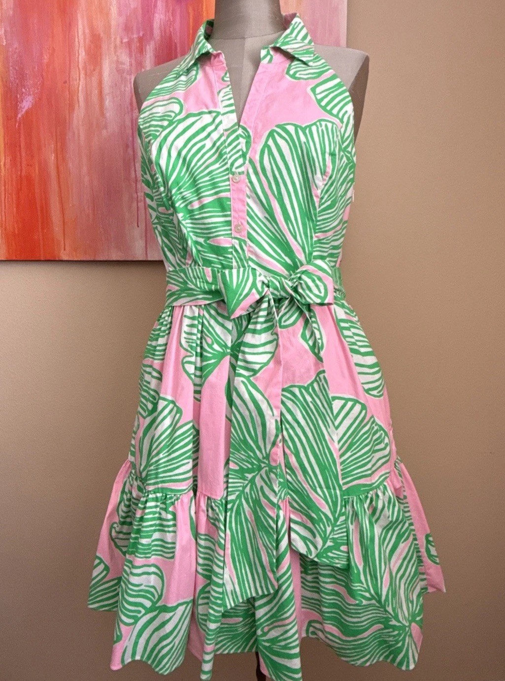 Lilly Pulitzer Trisha Stretch Shirtdress Who Let The Fronds Out 8 Mother’s Day